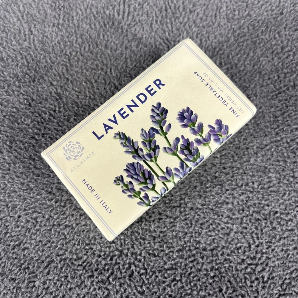 Alchimia Lavender Vegetable Soap Unisex 10.5 oz Purple‎ Made in Italy Floral Bar